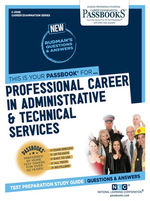 cover image of Professional Careers in Administrative and Technical Services